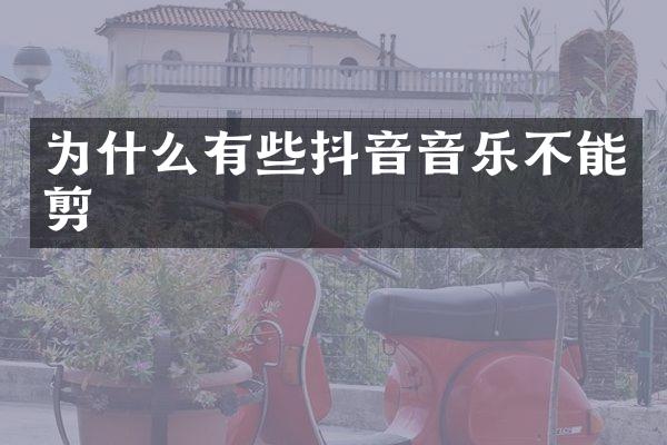 为什么有些抖音音乐不能剪