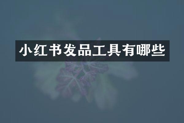 小红书发品工具有哪些
