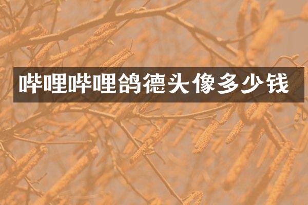 哔哩哔哩鸽德头像多少钱