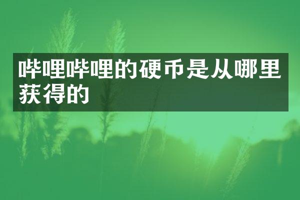 哔哩哔哩的硬币是从哪里获得的