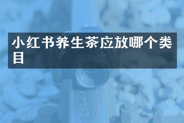 小红书养生茶应放哪个类目