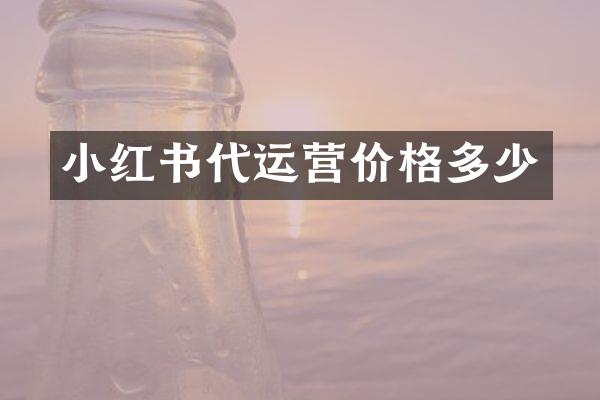 小红书价格多少