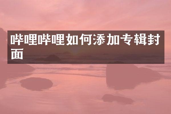 哔哩哔哩如何添加专辑封面