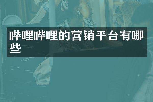 哔哩哔哩的营销平台有哪些