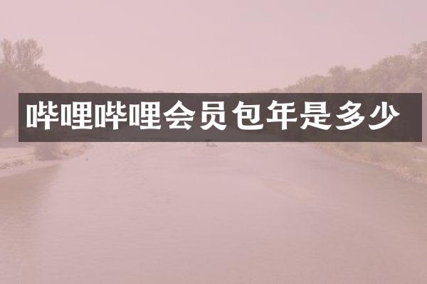 哔哩哔哩会员包年是多少