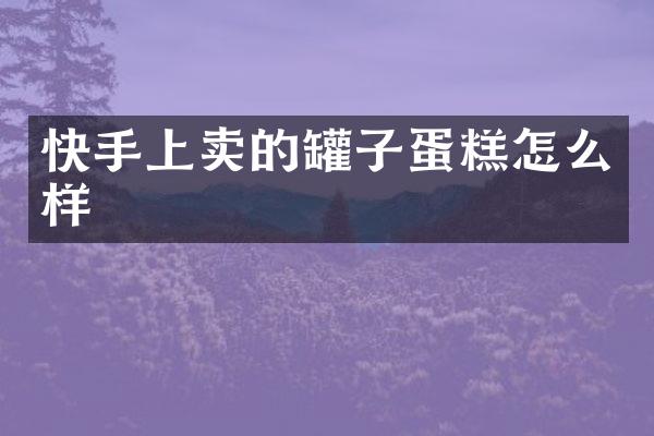 快手上卖的罐子蛋糕怎么样