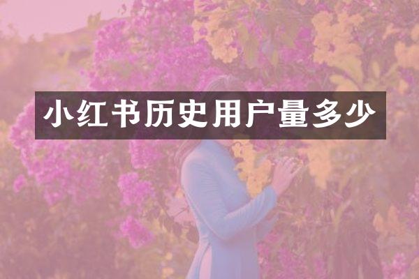 小红书历史用户量多少
