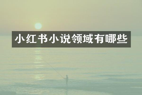 小红书小说领域有哪些