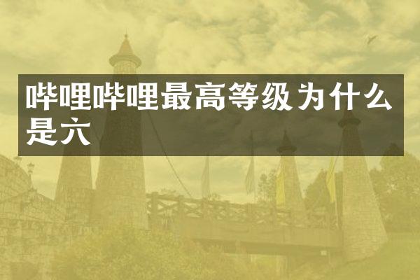 哔哩哔哩最高等级为什么是六