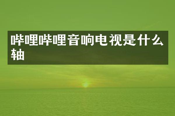 哔哩哔哩音响电视是什么轴