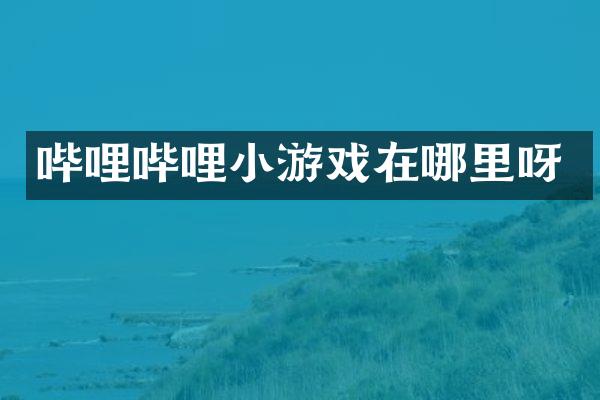 哔哩哔哩小游戏在哪里呀