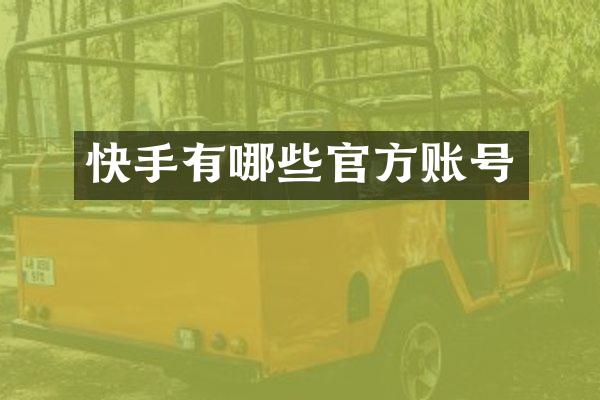 快手有哪些官方账号