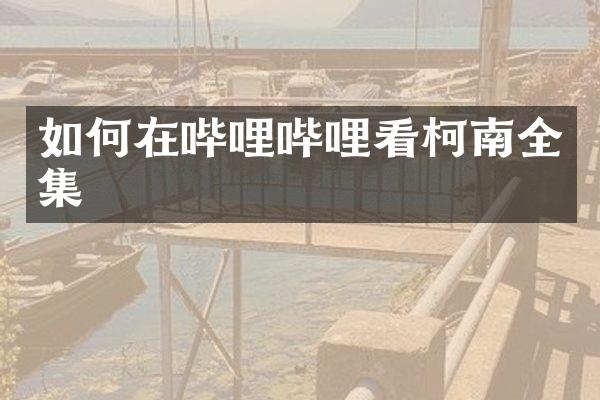 如何在哔哩哔哩看柯南全集