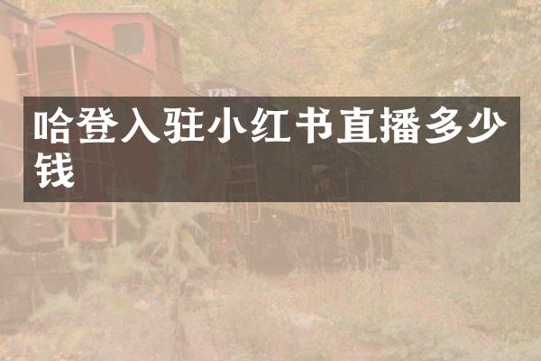 哈登入驻小红书直播多少钱