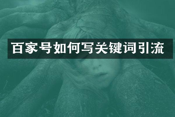 百家号如何写关键词引流