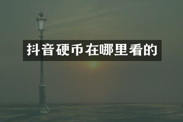 抖音硬币在哪里看的