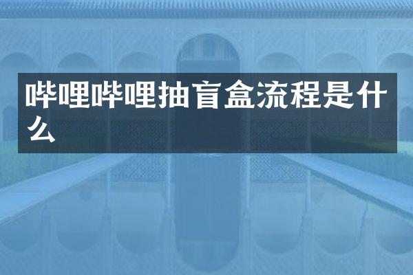 哔哩哔哩抽盲盒流程是什么