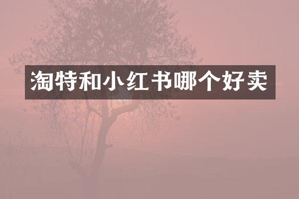 淘特和小红书哪个好卖