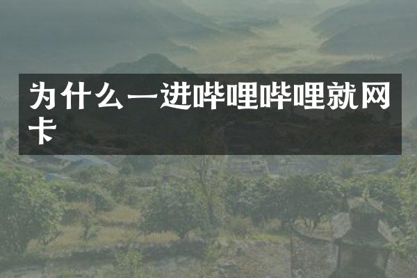 为什么一进哔哩哔哩就网卡