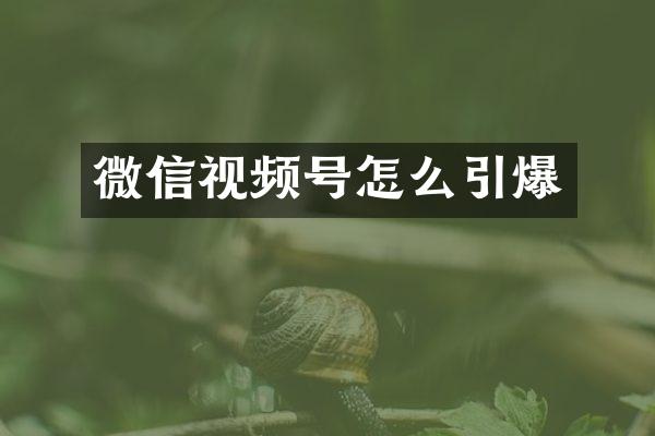 微信视频号怎么