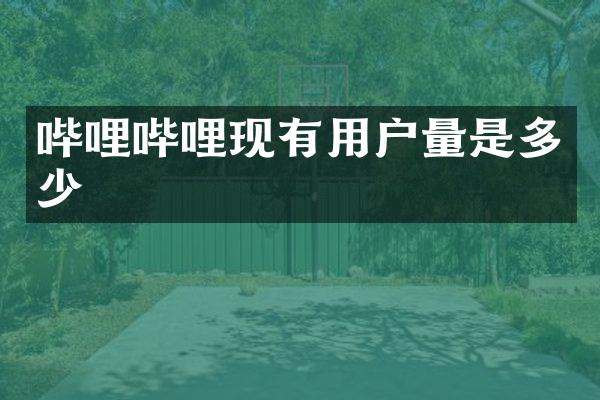 哔哩哔哩现有用户量是多少