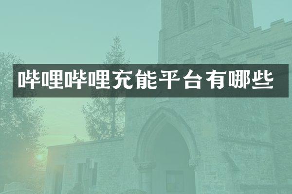 哔哩哔哩充能平台有哪些