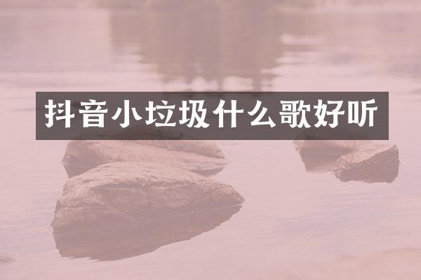 抖音小垃圾什么歌好听