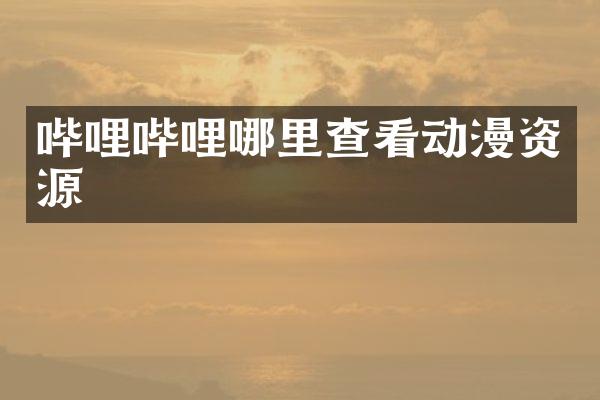 哔哩哔哩哪里查看动漫资源