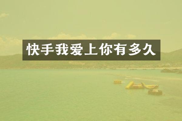快手我爱上你有多久