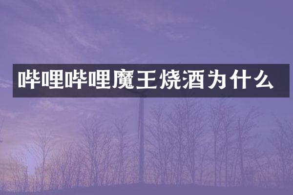 哔哩哔哩魔王烧酒为什么