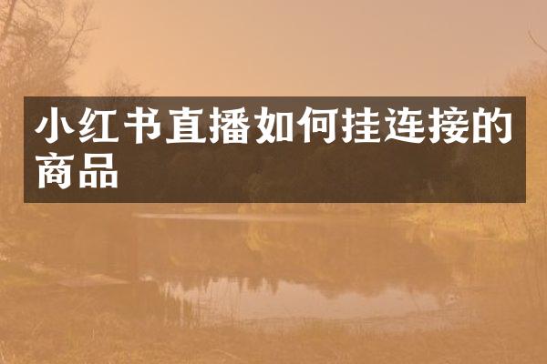 小红书直播如何挂连接的商品
