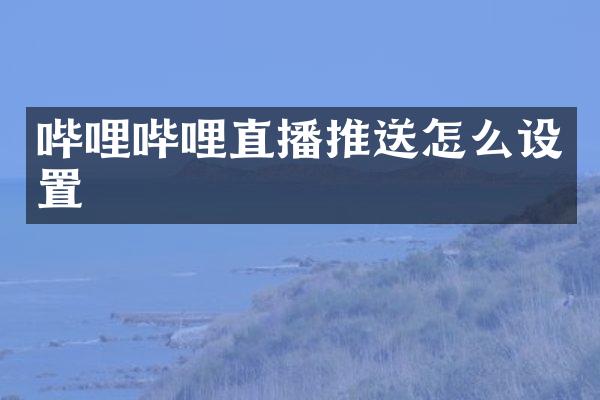 哔哩哔哩直播推送怎么设置