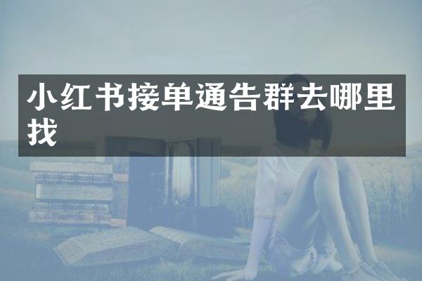 小红书接单通告群去哪里找