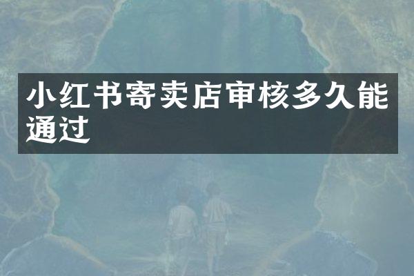 小红书寄卖店审核多久能通过