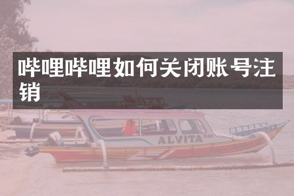 哔哩哔哩如何关闭账号注销