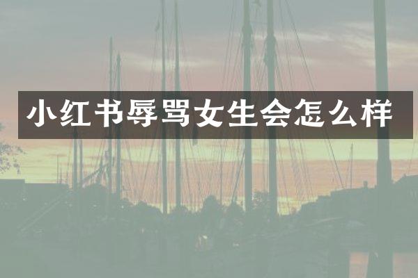 小红书辱骂女生会怎么样