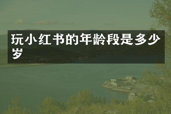 玩小红书的年龄段是