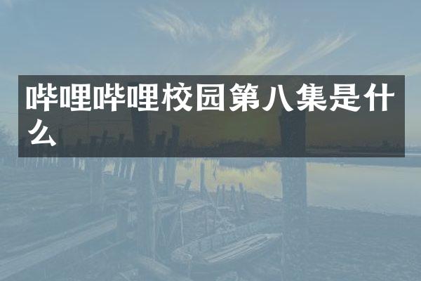 哔哩哔哩校园第八集是什么