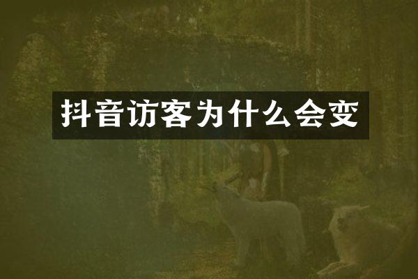 抖音访客为什么会变