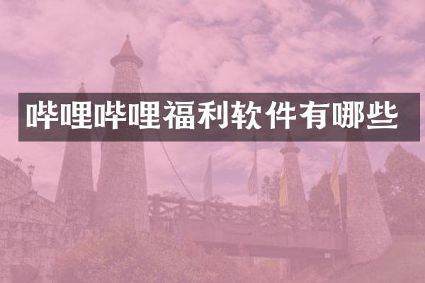 哔哩哔哩福利软件有哪些