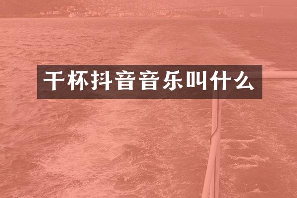干杯抖音音乐叫什么