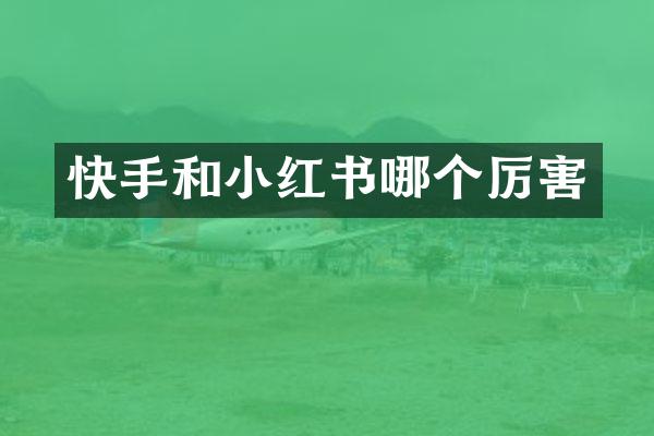 快手和小红书哪个厉害