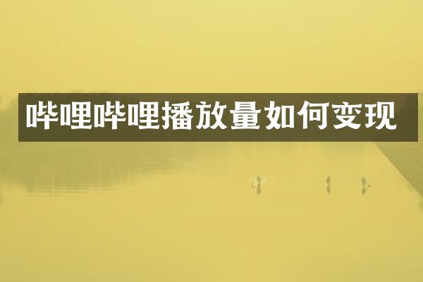 哔哩哔哩播放量如何变现