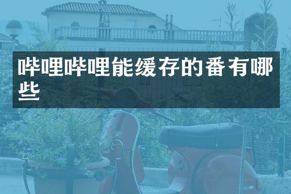 哔哩哔哩能缓存的番有哪些