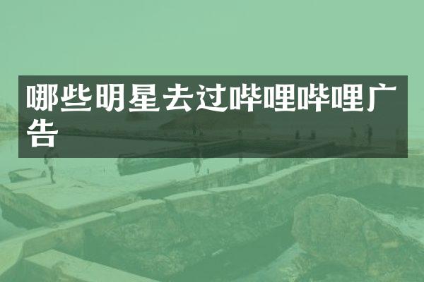 哪些明星去过哔哩哔哩广告