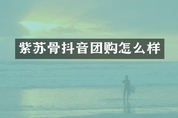 紫苏骨抖音团购怎么样