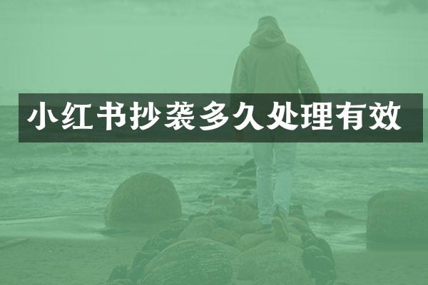 小红书抄袭多久处理有效