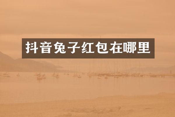 抖音兔子红包在哪里