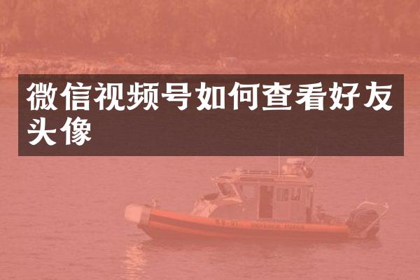 微信视频号如何查看好友头像