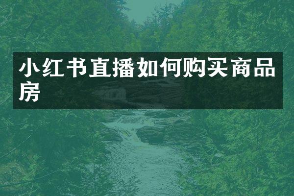 小红书直播如何购买商品房